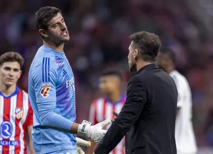 Thibaut Courtois și Diego Simeone