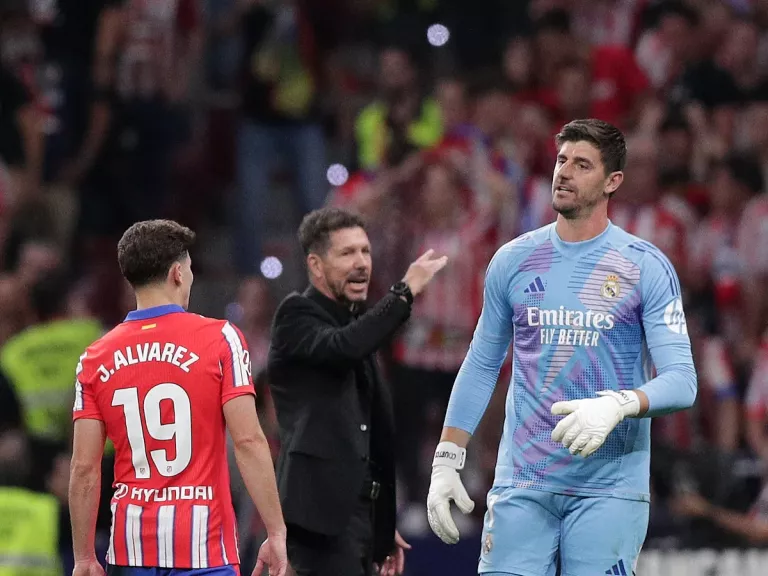 Thibaut Courtois și Diego Simeone