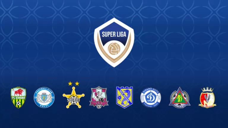 Logo Super Liga Moldovei și echipe participante